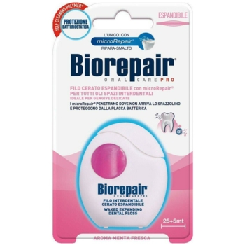 Зубна нитка-флос Biorepair розширююча з гідроксиапатитом, 30 м - Pampik