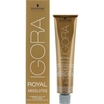 Перманентная краска для седых волос Schwarzkopf Professional Igora Royal Absolutes тон 5-80 (светло-коричневый красный натуральный 60 мл - Pampik