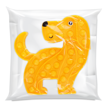 Игрушка-антистресс Pop It Offtop Пес, желтый (866743) - Pampik