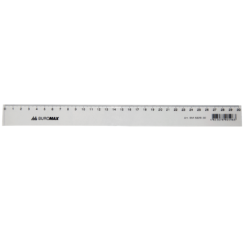 Линейка пластиковая Buromax Jobmax, 30 см, прозрачный (BM.5829-30) - Pampik