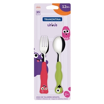 Набір столових приборів Tramontina Baby Lirous, 2 предмети, (23797/909) - Pampik - 2