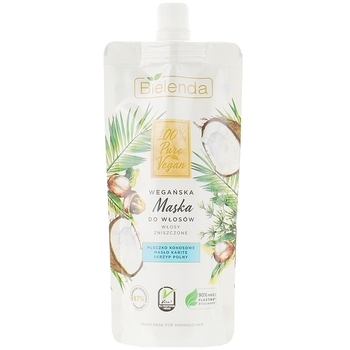 Маска Bielenda 100% Pure Vegan для поврежденных волос, 125 мл - Pampik
