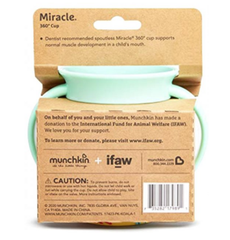 Чашка-непроливайка Munchkin Miracle 360 WildLove Коала, 177 мл, м'ятний (051832) - Pampik - 5