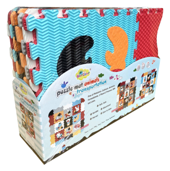 Дитячий ігровий килимок-пазл Baby Great Улюблені тварини, з бортиком, 122х122 см (GB-M2006E) - Pampik - 3