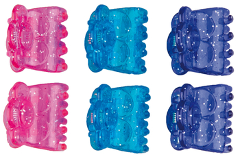 Набор разноцветных заколок для волос Titania Зубец, 6 шт. (7988 GIRL В) - Pampik