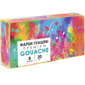 Краски гуашевые Школярик Genius, 8 цветов (83112903-UA) - Pampik