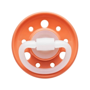 Кругла пустушка Nip Вишенька, латексна, 0-6 міс., помаранчевий (91008) - Pampik