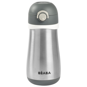 Металевий термопоїльник Beaba, 350 мл, сірий (913540) - Pampik