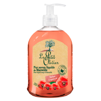 Мыло жидкое Le Petit Olivier 100%, мак, 300 мл (3549620006087) - Pampik
