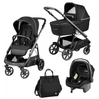 Коляска Peg-Perego Veloce Black Shine Lounge, 3в1, чорний (PACK-VEL31LG000005) - Pampik