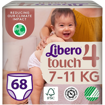 Подгузники-трусики Libero Touch Pants 4 (7-11 кг), 68 шт. - Pampik