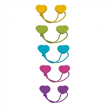 Набор разноцветных резинок для волос Titania Сердечко, 5 шт. (7983 GIRL) - Pampik - 2