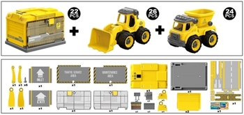 Конструктор DIY Spatial Creativity Бульдозер та Самоскид LM9018-3A, жовтий (CJ-1614191) - Pampik - 2