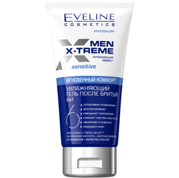 Зволожуючий гель після гоління 6 в 1 Eveline Men X-Treme Sensitive, 150 мл - Pampik