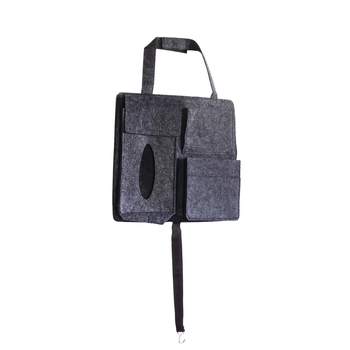 Органайзер на спинку сидіння авто Supretto, 4 кишені, сірий (7192-0001) - Pampik - 4