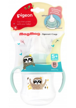 Поїльник Pigeon MagMag Лінивець, з м'яким носиком, 200 мл (79239) - Pampik - 5