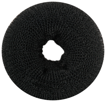 Валик-бублик для волосся Titania, 1 шт., чорний (7836) - Pampik