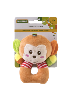 Іграшка-брязкальце м'яка Baby Team Мавпочка (8501_Обезьянка) - Pampik