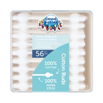 Гігієнічні палички Canpol babies, з обмежувачем, 56 шт - Pampik