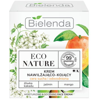 Зволожуючий та заспокійливий крем для обличчя Bielenda Eco Nature, 50 мл - Pampik