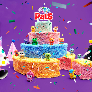 Шариковый пластилин Educational Insights S2 Забавные питомцы, с игрушкой-сюрпризом, розовый с синим (EI-1965) - Pampik - 4