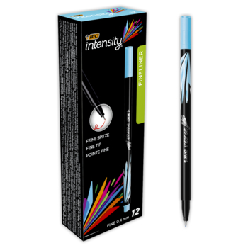 Фломастеры BIC Intensity Fine, голубой, 12 шт. (942067) - Pampik