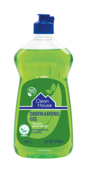 Гель антибактериальный для мытья посуды Clean House Алоэ Вера, 500 мл - Pampik