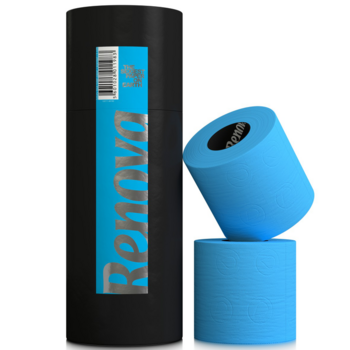 Туалетная бумага Renova, трехслойная, 3 рулона, голубой (536484) - Pampik - 2