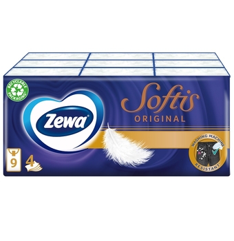 Носовички Zewa Softis Pocket, чотирьохшарові, 9 уп. по 5 шт. - Pampik - 2