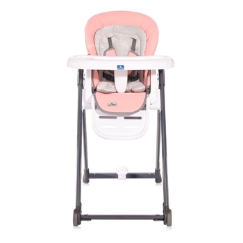 Стульчик для кормления Lorelli Party Вlossom leathe, розовый (23795) - Pampik - 2