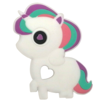 Прорізувач для зубів Lindo Єдиноріг, білий (LI 328-11) - Pampik