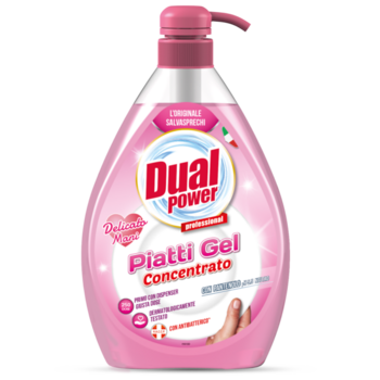 Гель для миття посуду Dual Power концентрований з дозатором Ніжні руки, 1 л - Pampik
