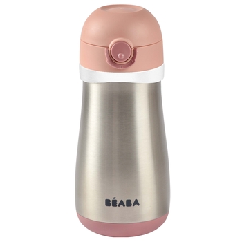 Металлический термопоильник Beaba, 350 мл, розовый (913522) - Pampik