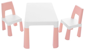 Дитячий функціональний столик і два стільчики Poppet Моно Пінк, рожевий (PP-005WP-2) - Pampik - 2
