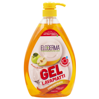 Средство для мытья посуды Eloderma Яблочный Уксус, 1 л (EDWGAV1000) - Pampik