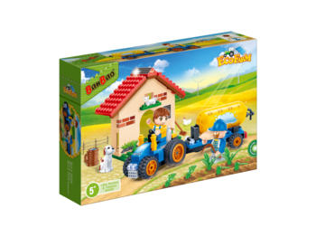 Конструктор BanBao Экоферма Домик и трактор, 185 элементов (8582) - Pampik
