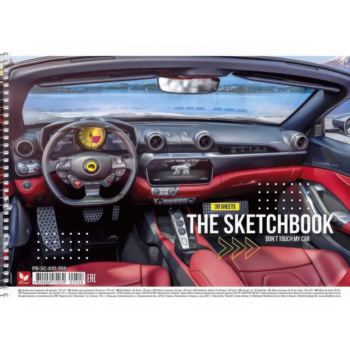 Альбом для рисования Школярик Передняя панель авто с красными сидениями, 30 листов (PB-SC-030-508) - Pampik