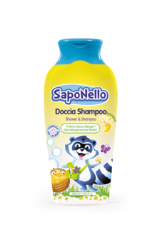 Дитячий шампунь та гель для душу SapoNello Банан, 250 мл - Pampik