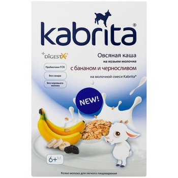Молочна каша на козячому молоці Kabrita Вівсяна з бананом і чорносливом 1.26 кг (7 шт. х 180 г) - Pampik - 2