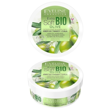 Крем для обличчя та тіла Eveline Extra Soft Bio інтенсивно регенеруючий, 200 мл (C200ESBA) - Pampik