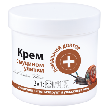Крем для лица и тела Домашний Доктор с муцином улитки, 250 мл - Pampik