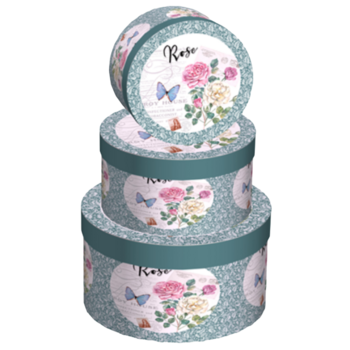 Набір подарункових коробок UFO Butterfly 2247-SY472, 3 шт. (2247-SY472 Набор 3 шт BUTTERFLY) - Pampik