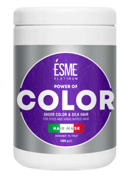 Маска Esme Platinum Color з вітамінним комплексом, для фарбованого та мелірованого волосся, 1000 мл - Pampik