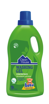 Гель для стирки детского белья и одежды Clean House Concentrate, 1 л - Pampik