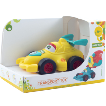 Машинка Baby Team інерційна, жовта (8620_машинка жовта) - Pampik