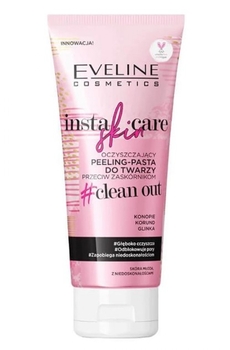 Очищаюча паста-скраб для обличчя Eveline Insta Skin Care, від чорних крапок, 75 мл (A75LISPEE) - Pampik