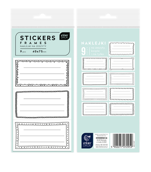 Наклейки на зошити Interdruk Ramki, 9 шт. (272959) - Pampik