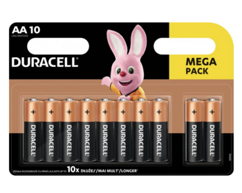 Лужні батарейки пальчикові Duracell 1,5 V АA LR6/MN1500, 10 шт. (5002508) - Pampik