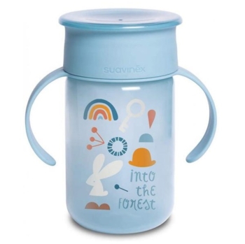 Поїльник-непроливайка Suavinex Лісові історії, 360 мл, блакитний (401195) - Pampik