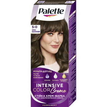 Краска для волос Palette ICC 5-0 светло-каштановый, 110 мл - Pampik